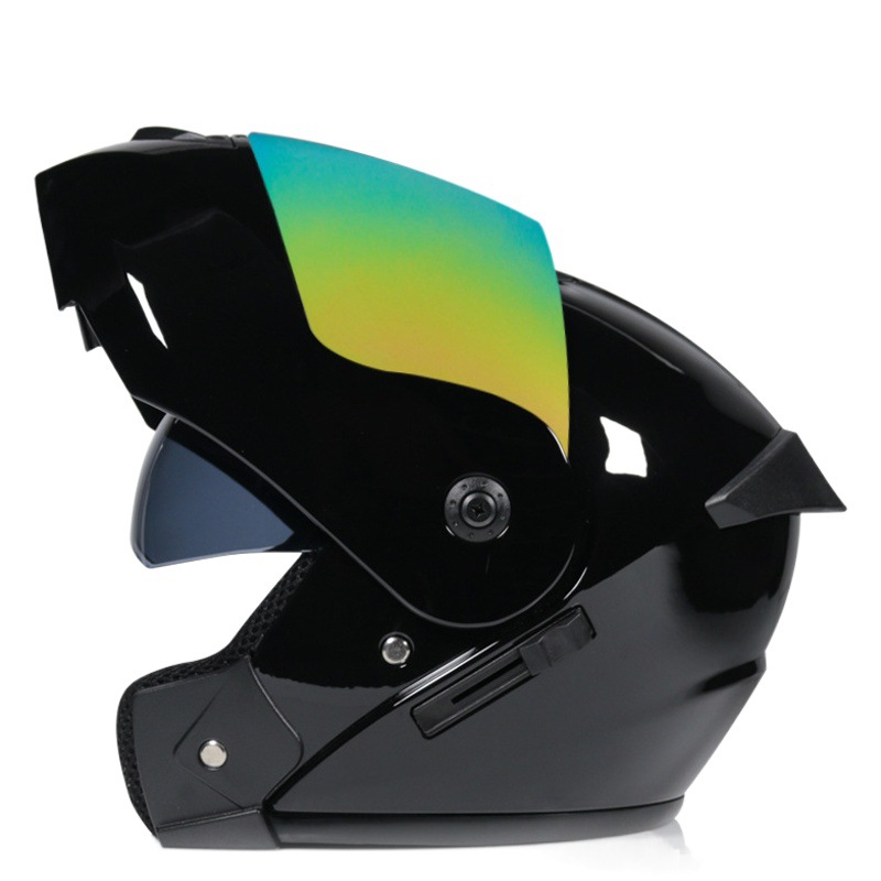 Casco Orz de doble lente abatible para vehículos eléctricos, para hombres y mujeres, de verano, integral, medio casco de motocicleta, protección completa, transpirable, para motociclismo.