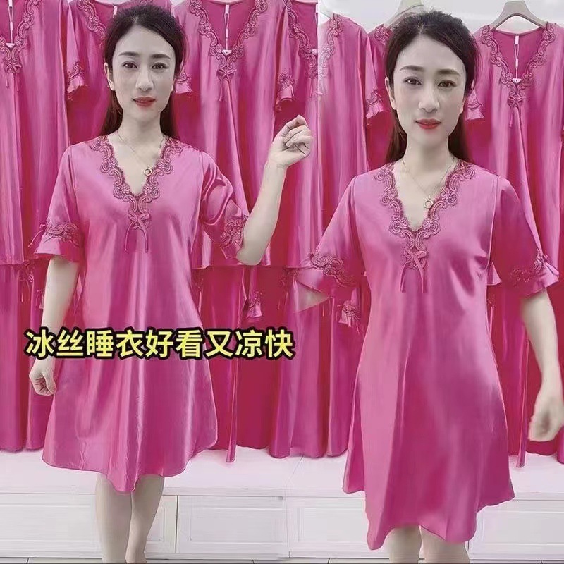 07v 칼라 원피스 로즈 레드