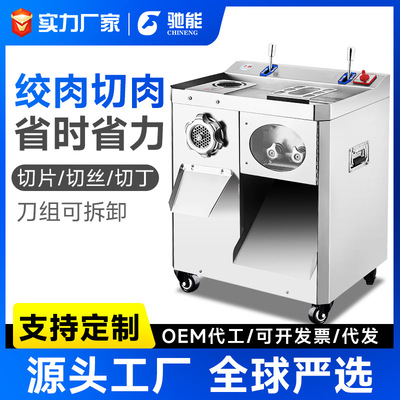 驰能商用切肉机多功能大型绞肉一体机切片切丝切丁熟肉厨房食堂|ms