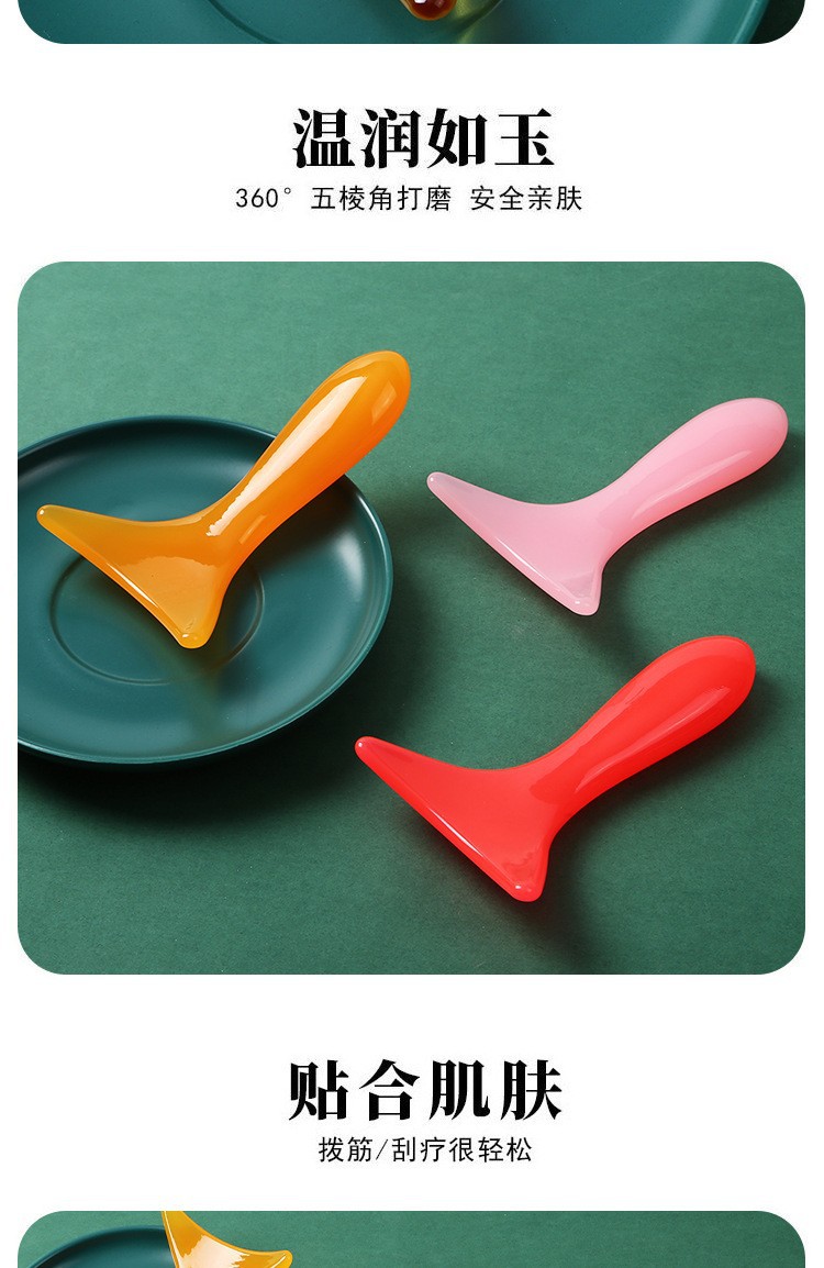 Gua Sha Scraping Tool Curved Resin Massage Board for Neck Back Full Body Manual Use specifications