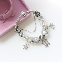潘杜亚经典手链白色水晶琉璃珠送女友闺蜜公主欧美流行网红手环
