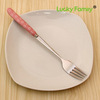 Japanese fork stainless steel, ceramic cute tableware solar-powered, South Korea, sunflower