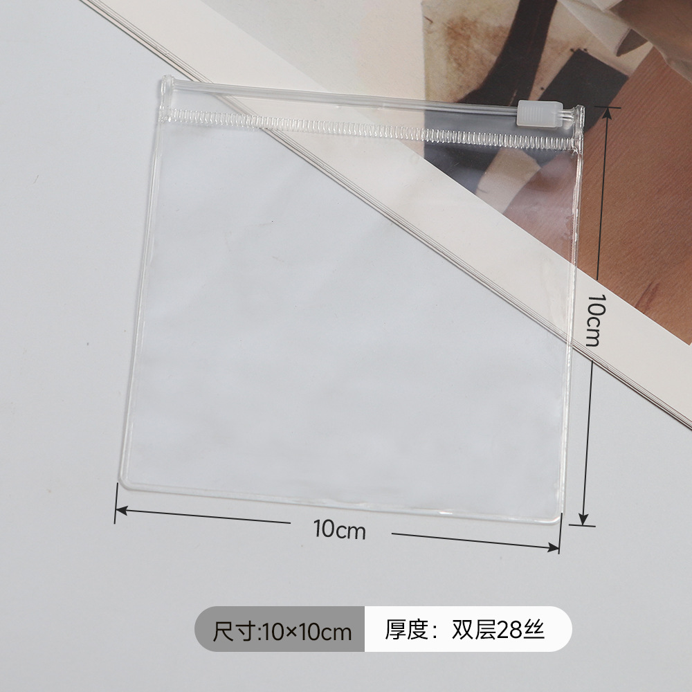 PVC 지퍼백*28c 양면 투명*10*10cm