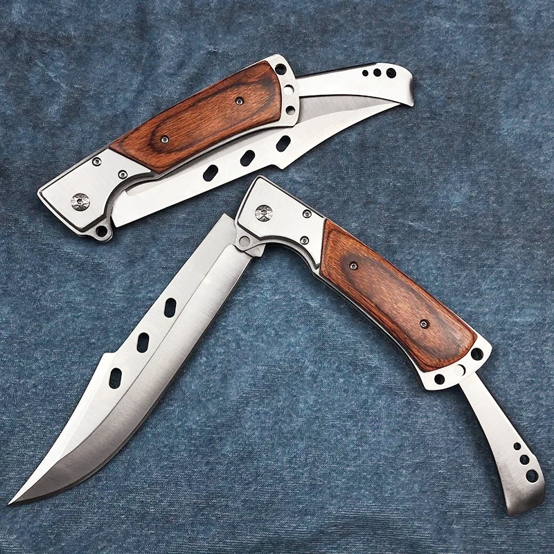 户外防身武器露营不锈钢折叠刀高硬度锋利多功能刀具便携切水果刀