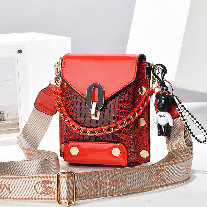 Minibag de piel brillante nueva moda universal cocodrilo atmósfera bolsos de madre de moda bolsos de hombro
