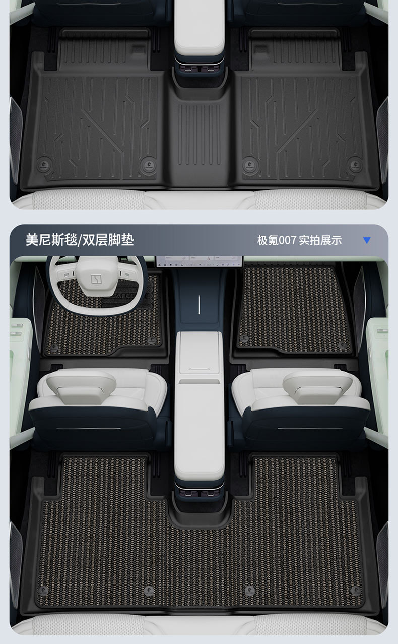 Suitable for Zeekr 001 007 007Gt 7X 8X 9X Special Vehicles, All-Weather Tpe Car Floor Mats