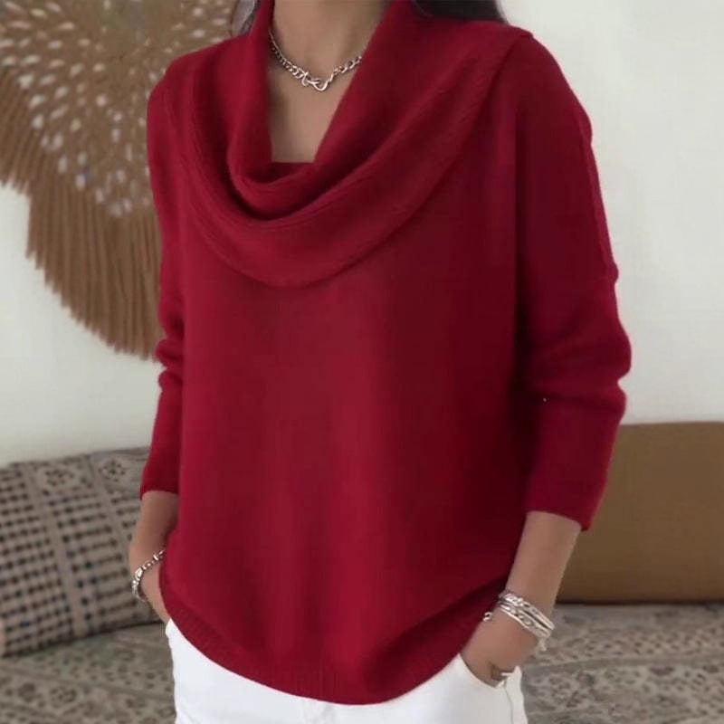 2026 Cross-Border Foreign Trade Women's Clothing Independent Site Amazon Aliexpress Autumn and Winter New Solid Color Long-Sleeved Tops and Sweaters