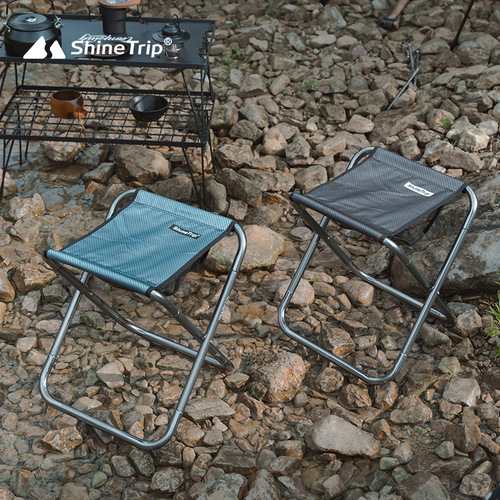 Shanqu Outdoor Extra Large Aluminum Alloy Portable Folding Stool Train Drawing Small Mazar Bold Picnic Stool Cross-border New