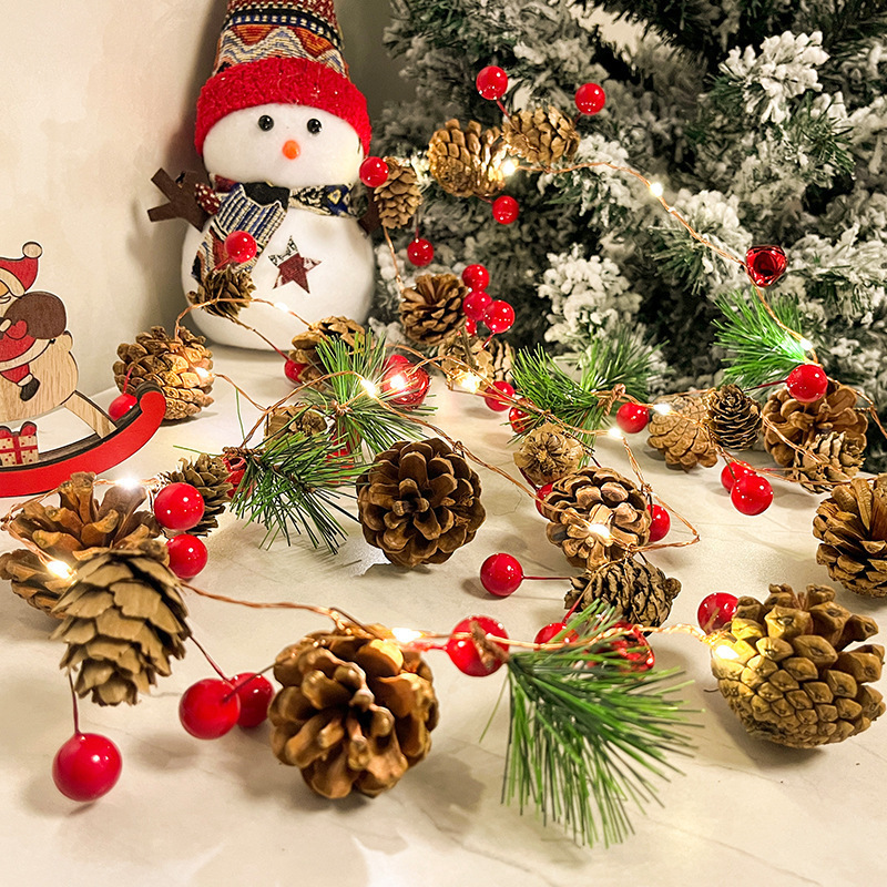 Navidad iluminación de pino iluminación de color encadenado escenario diseño creativo pequeño colgante decoración de navidad lámpara