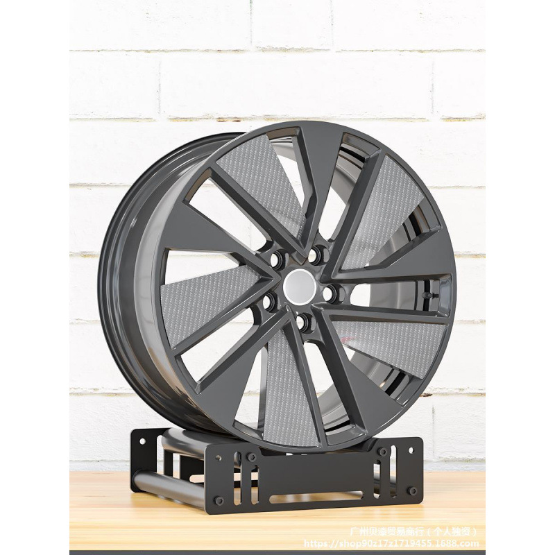 汽车轮毂旋转展示台360度旋转轮毂展示架可调节尺寸轮毂钢圈展架