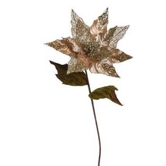 2024クリスマスの新しいクリスマスの花の赤い植毛布のシミュレーションのフラッシュの粉のクリスマスツリーの装飾品の外国貿易の同項の聖