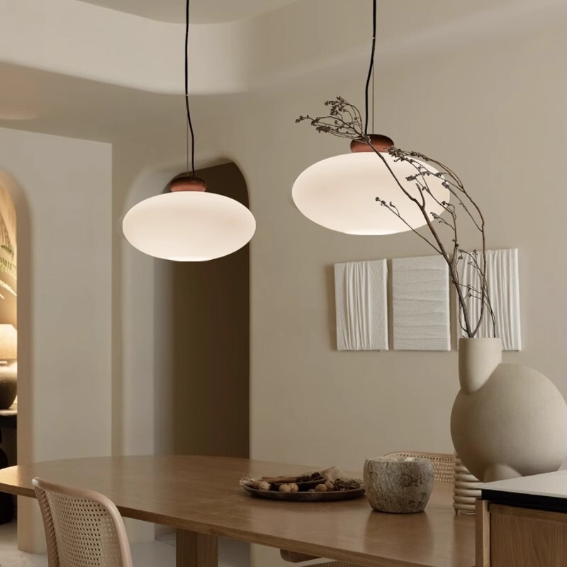 French cream mid-ancient dining room lamp chandelier Japanese style retro new Chinese designer dining table lamp bar lamp