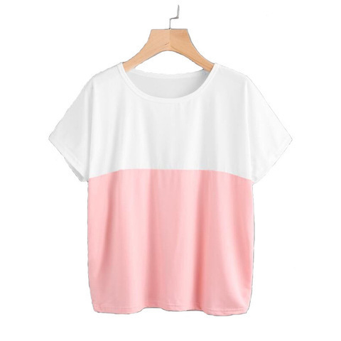Summer Korean-style large-size women's loose batwing top, student and lady short-sleeve T-shirt for plus-size women, summer outfit T-shirt fashion