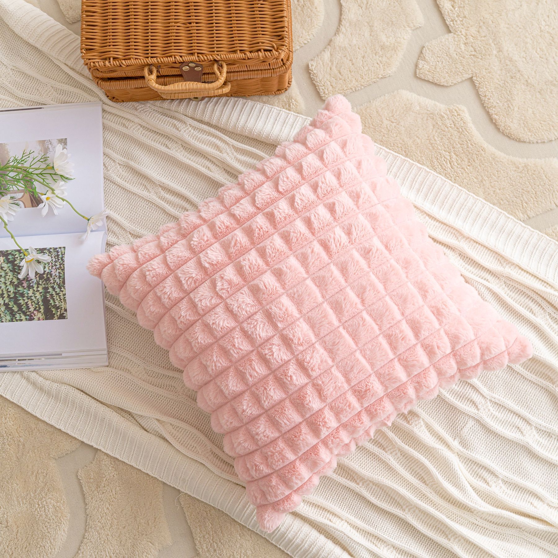 370g Weight Pillow Cases Home Textiles & Decor Type Netherlands velvet Material Heart Shape, Solid Color, Flower Pattern IG Style Style IG Style Heart Shape Solid Color Flower Pillow Cases Couch & Sofa Decor 7