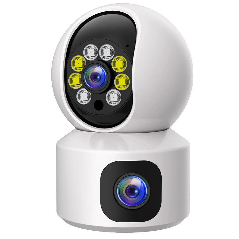 Cámara WIFI binocular en stock Telefono móvil de monitoreo remoto 360 ° gran angular cámara de visión nocturna a doble luz a color image 6