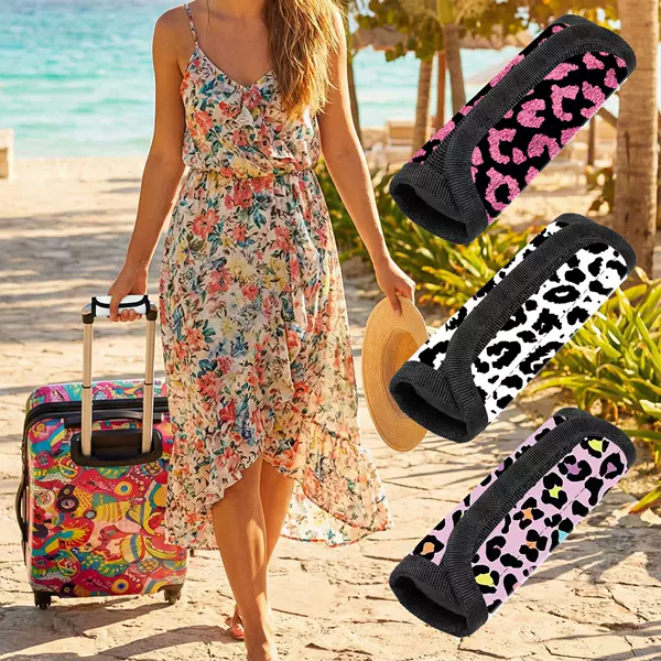 Cross-Border Printed Luggage Handle Cover Protective Sleeve Travel Luggage Tag Handle Cover Luggage Accessories