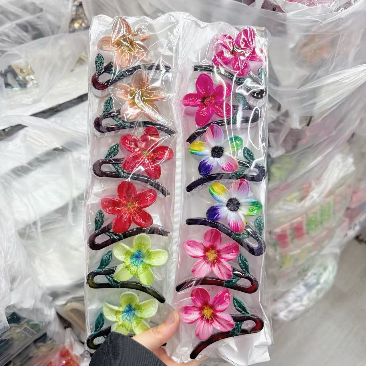 Europa y los Estados Unidos explotaron 8CM huevo flores clip de cabello de alta calidad para mujeres agarrar el cabello de tiburón color caramelo transfronterizo agarrar clip de cabello