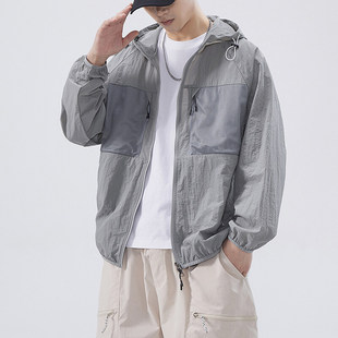 2025 Summer Cross-border Sun Protection Clothing Men and Women Couple Skin Clothing Fashion Quality Hooded Zipper Simple All-match Jacket