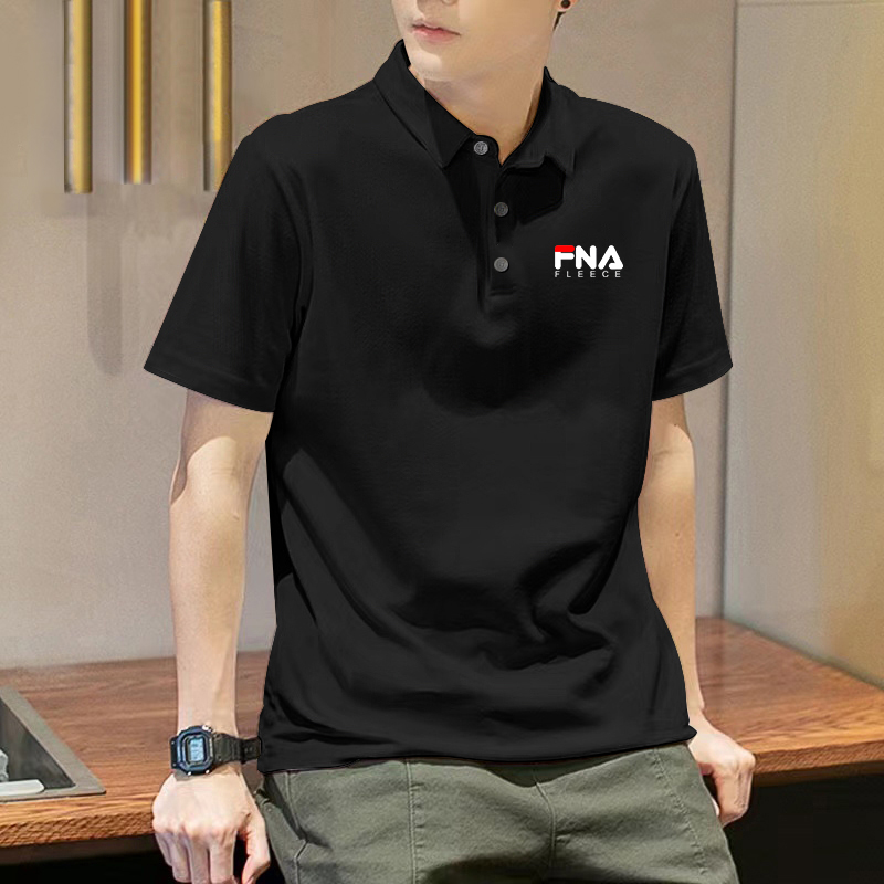 Men's Polo Shirt Cotton T-Shirt Men's 5 Summer New Lapel Short-Sleeved Top