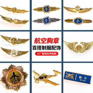 Captain's Badge Pilot's Badge Aviation Badge Hainan Airlines China Southern Airlines Badge Accessories Metal Emblem Aircraft Accessories