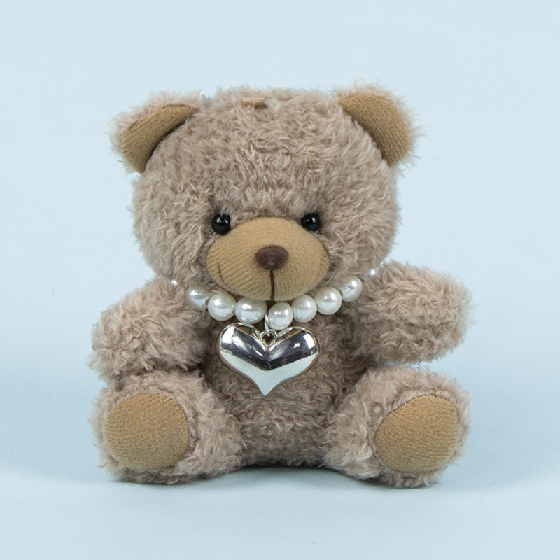 Lindo osito llavero colgante regalo creativo muñecas de peluche vestidas osito de peluche colgante de mochilas escolares para parejas