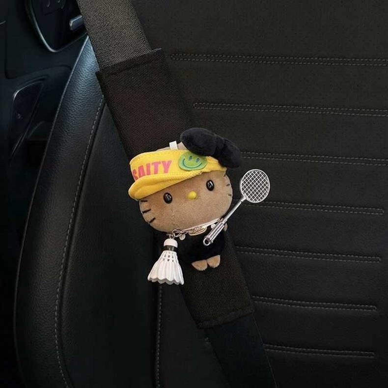 Car Seatbelt Shoulder Pads, Cute Kitty Anti-Wear Clothing Decorations for Car Seatbelts, Couple Set for Women