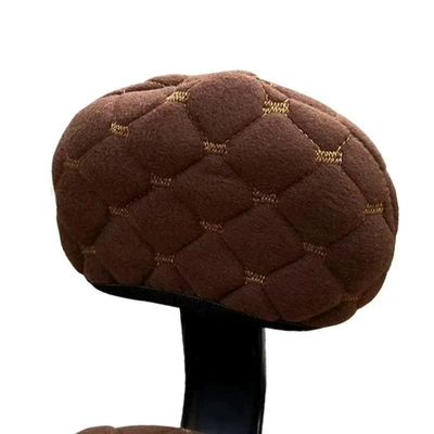 Electric car cushion: Seat Cover fleece-lined Thickened Yadi - brown-backrest-cover