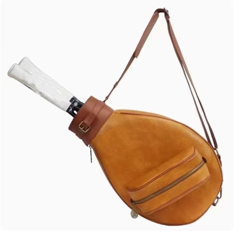 Bolsa de tenis de lujo ligera de alta gama, bolsa de bádminton, mochila para adultos, bolso retro de hombro para hombres, estudiantes, bolso deportivo de mujer