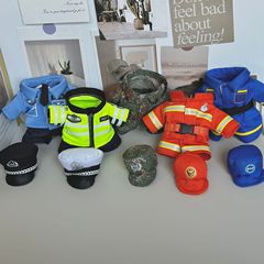 警察挂件公仔交警小熊玩偶制服警官服泰迪熊衣服配饰礼物玩具