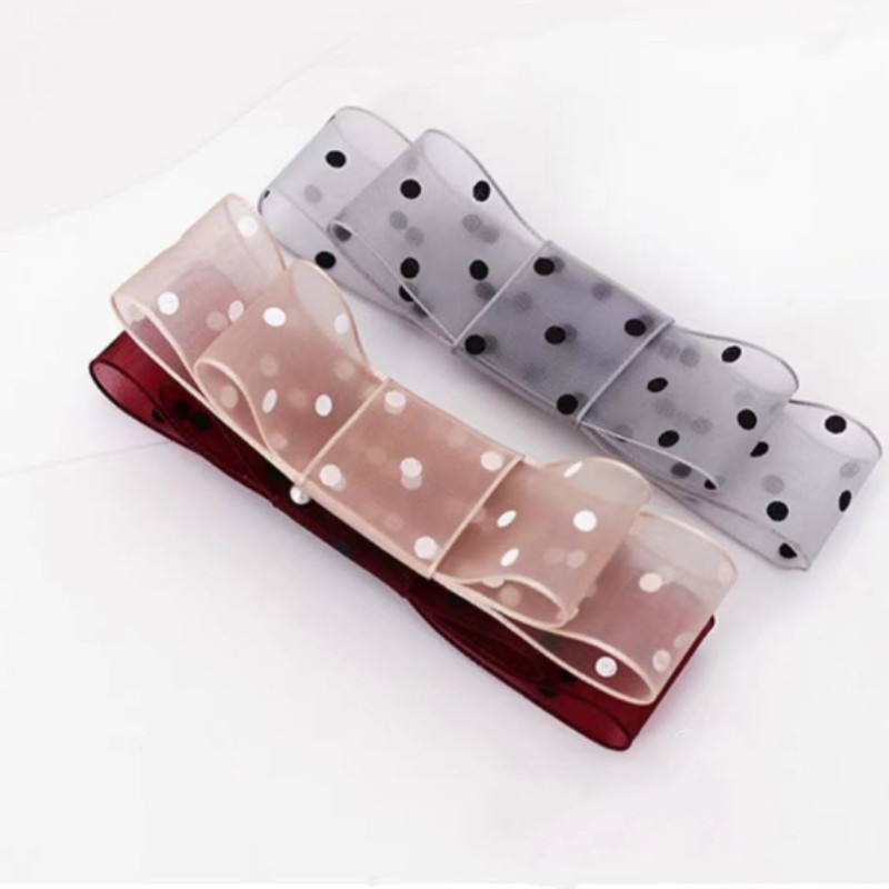 En stock cielo estrellado cinta Polka Dot nieve hilo cinta flor regalo embalaje cinta pastel decoración cinta de impresión