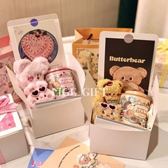 バター熊香薫ろうそくの誕生日プレゼントは女の子の親友のギフトボックス品の小衆高級寝室の持続的な雰囲気をプレゼントします