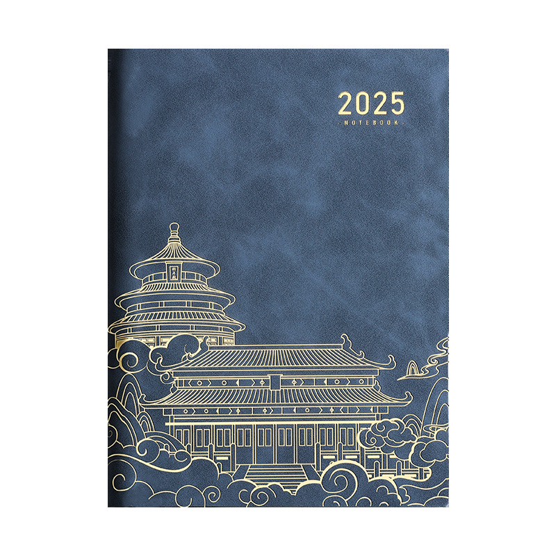 2025 스케줄 플래너 소프트 가죽 펜홀더 노트북 365일 데일리 플래너 매뉴얼 자금성 국조