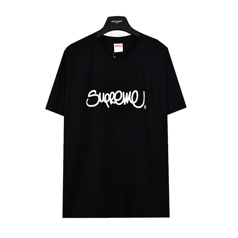 ヘビーウェイトクロスボーダー アメリカンファッション Supreme レタープリント Tシャツ BOX ラウンドネック 半袖 メンズ レディース ゆったり カジュアル Tシャツ 男女兼用|undefined
