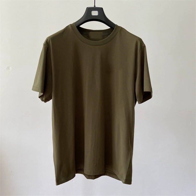 新作刺繍tシャツ夏男カジュアル純色ゆるい純綿丸襟半袖青年潮男服|undefined