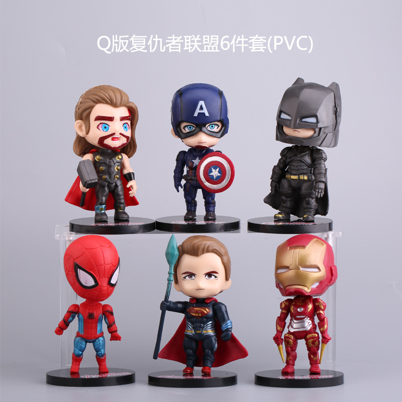 Monstruo Superman decoración de pastel adorno niño niño cumpleaños dibujos animados héroe acero dragón vestido plug-in