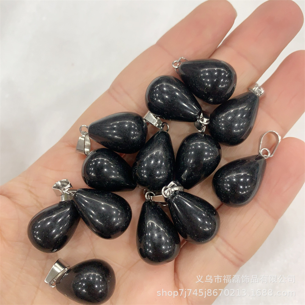 13*18mm ronda gota de agua colgante amatista natural Ojo de Tigre colgante de Piedra DIY pendientes collar de accesorios de la joyería al por mayor