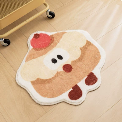 Easy Care Anti-Slip Mat Home, Avtomobil döşəmə paspasları - plum-flavored-cake-4060cm-imitation-cashmere