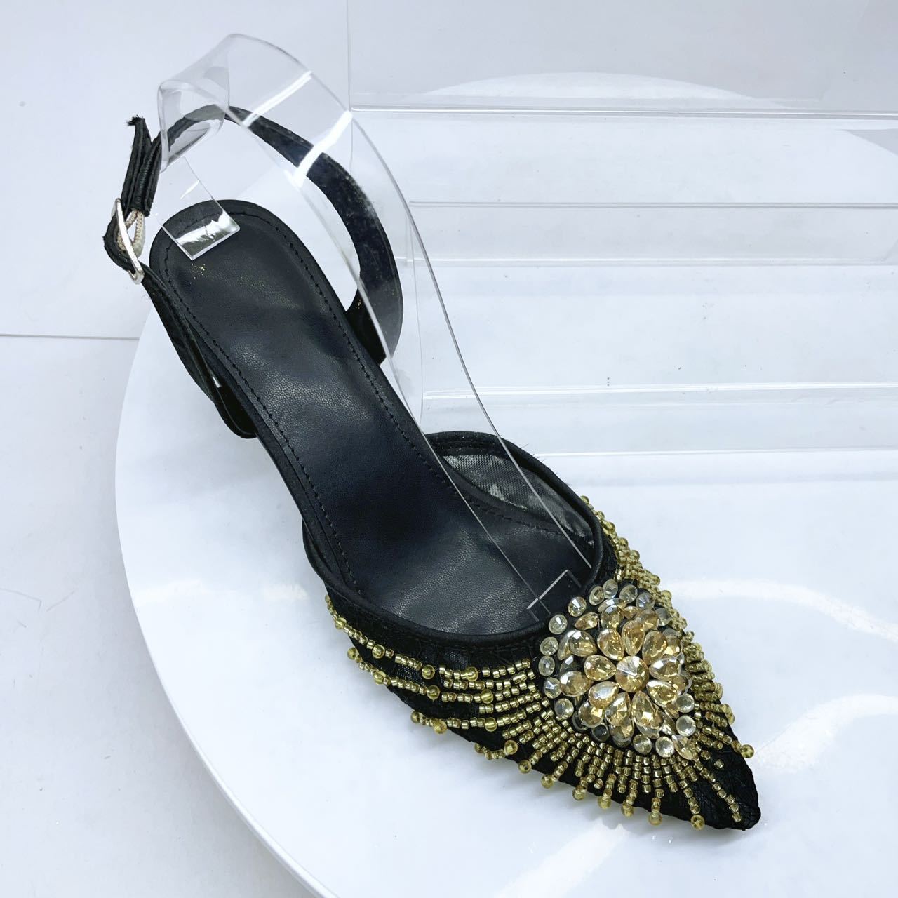 Damen Stiletto Sandaletten Mit Strass Und Clutch Set_voghion.com