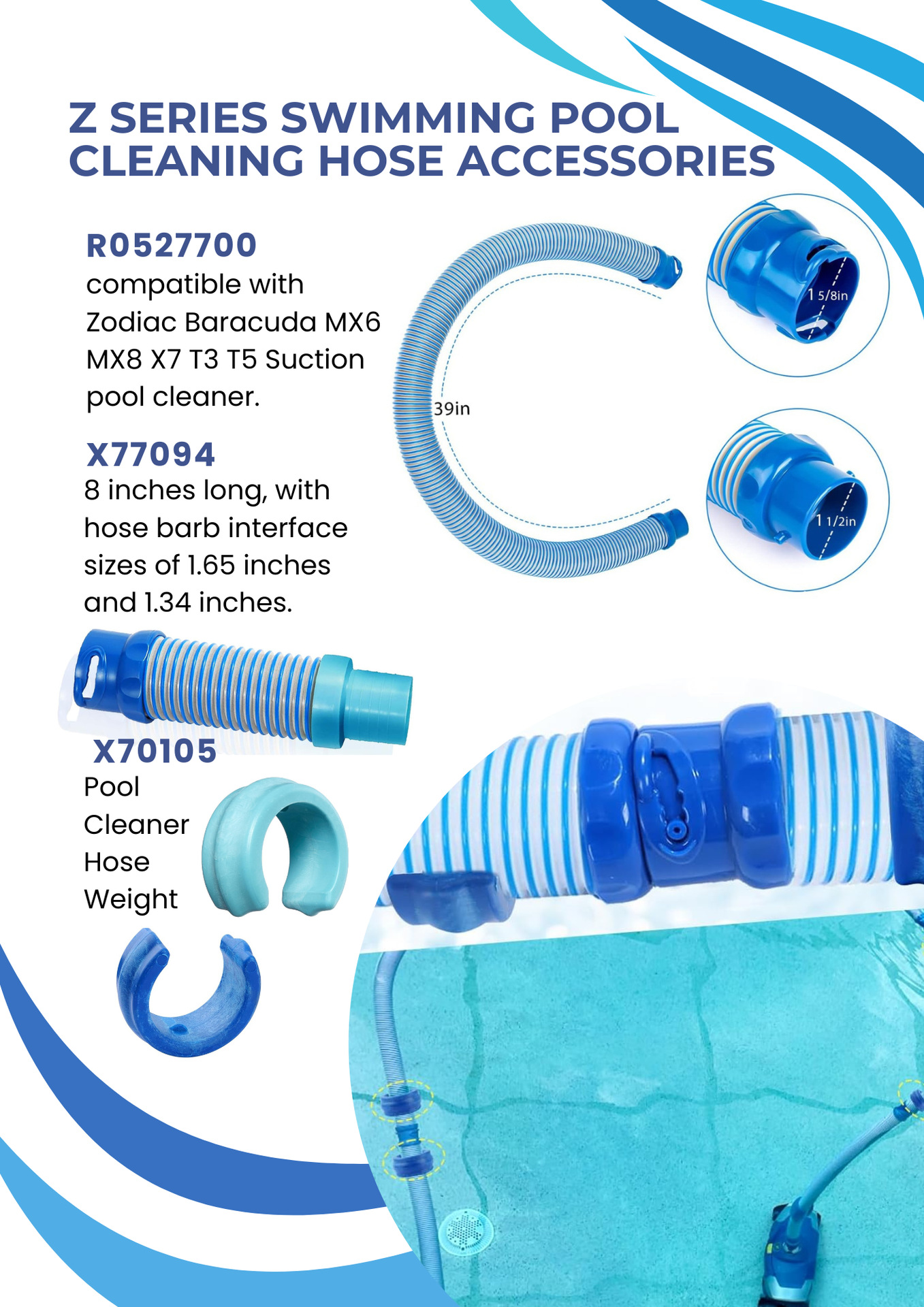 Blue and White Photo Geometric