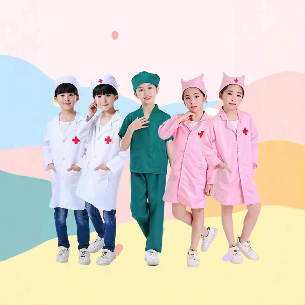 Детский медицинский костюм белый халат костюм медсестры хирургический костюм Стоматологическая стоматологическая профессиональная ролевая одежда Научная экспериментальная одежда