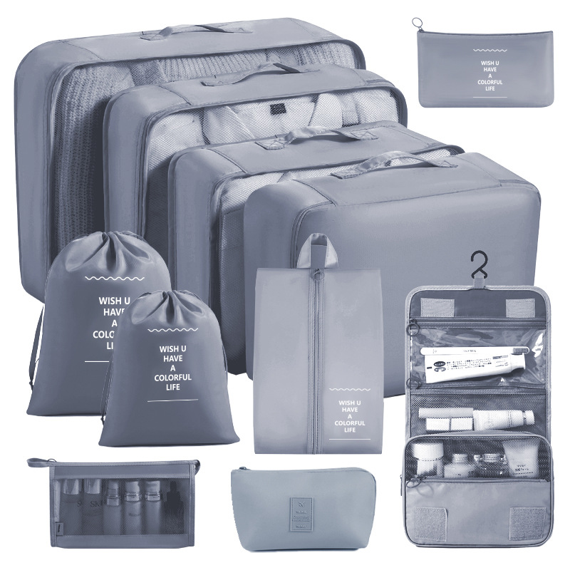 Bolsa de almacenamiento de viaje transfronterizo de ocho piezas Bolsa de almacenamiento de viaje de negocios Bolsa de almacenamiento de gran capacidad Bolsa de almacenamiento de viaje impermeable