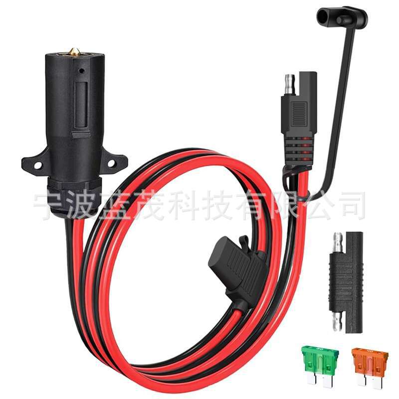 7芯拖车插头转12vSAE连接线带SAE反向适配器用于RV卡车拖车
