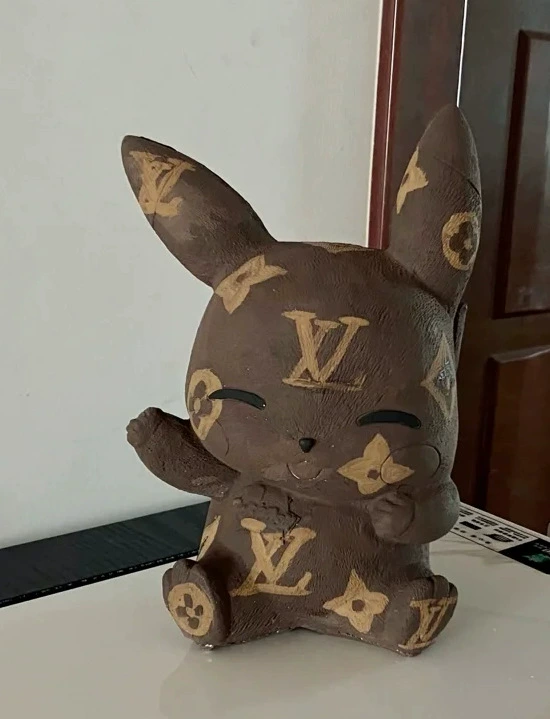 Пластиковая игрушка-монстр, handmade, граффити, копилка