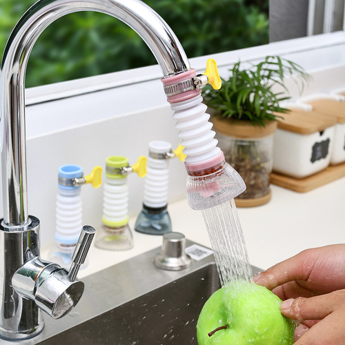 Faucet filter kitchen water-saving filter anti-splash water shower with medical stone retractable tap water purifier