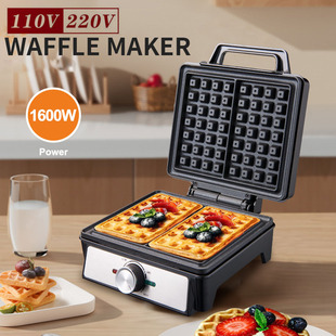Cross-border large veneer two-piece Waffle machine toasting machine bread machine cake breakfast machine Waffle maker