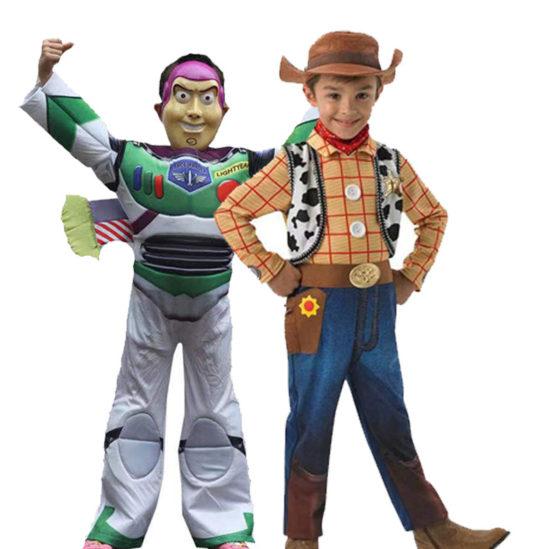 Children's Buzz Lightyear Costume Jumpsuit Cowboy Woody Cartoon Character Anime Character Halloween Costume