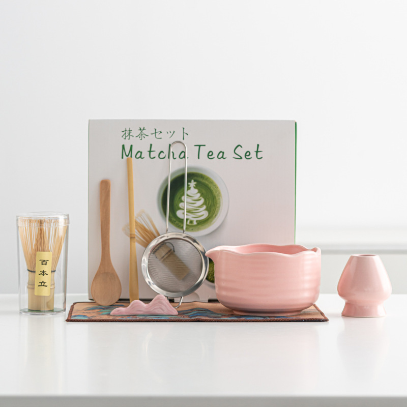 日式抹茶茶具套装陶瓷抹茶碗茶道配件打抹茶工具搅拌器茶筅套装|undefined