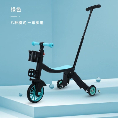 2026 Children's Day Gift: Toy Electric Qatlanan elektrik velosipedlər - blue-basic-pedal-type-rubber-wheel-8-modes