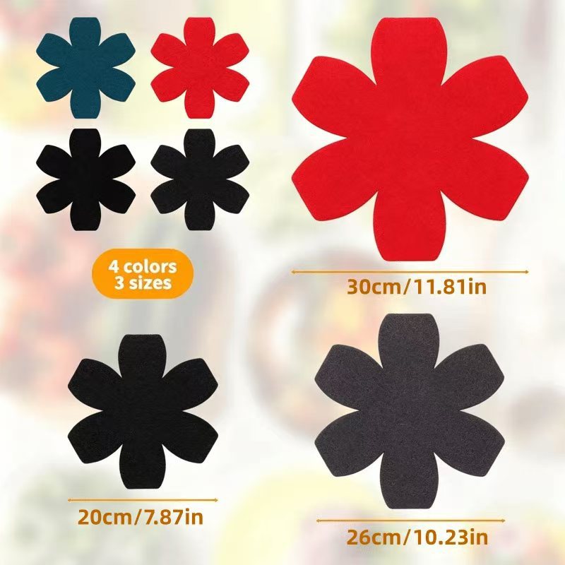 Cross-border supply of felt pot mats, tableware heat-proof mats, popular non-woven fabric patterned insulation mats, supports drop shipping