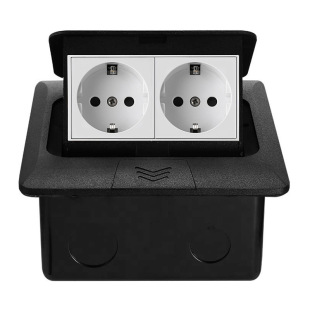 16A European standard floor socket Engineering home decoration aluminum alloy household slow pop-up 145mm floor socket